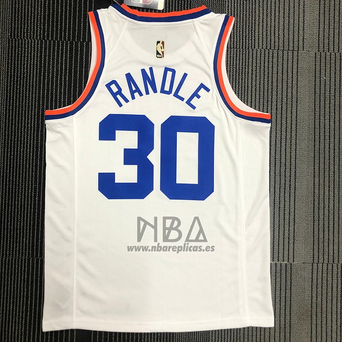 Camiseta New York Knicks Julius Randle NO 30 75th Anniversary Blanco